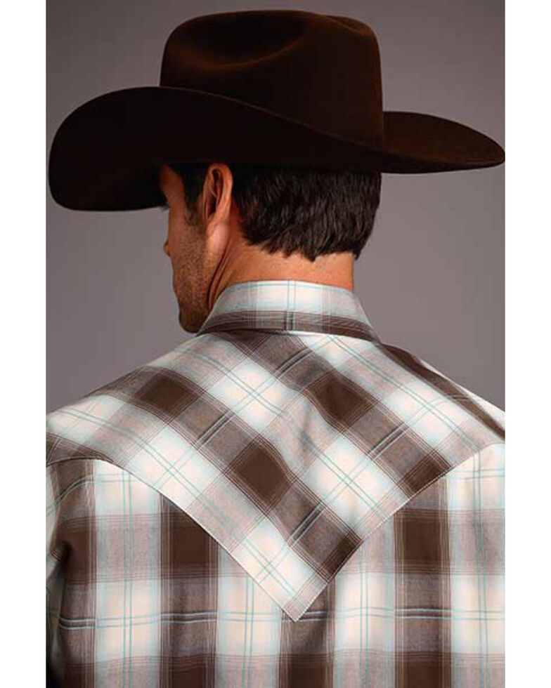 Stetson Men's Brown Ombre Plaid Long Sleeve Western Shirt | Boot Barn