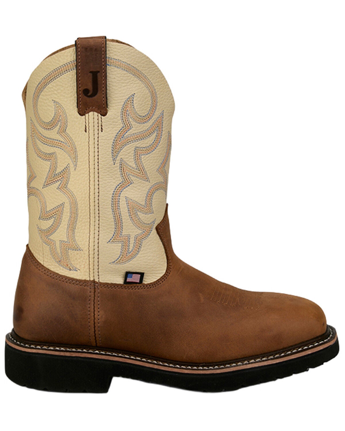 Image #2 - Justin Men's Homeland Work Boots - Steel Toe, Brown, hi-res