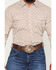 Image #3 - Gibson Trading Co Men's Whiskey Class Medallion Print Long Sleeve Snap Western Shirt, Cream, hi-res