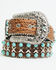Image #1 - Shyanne Women's Embellished Croc Print Studded Leather Belt, Brown, hi-res
