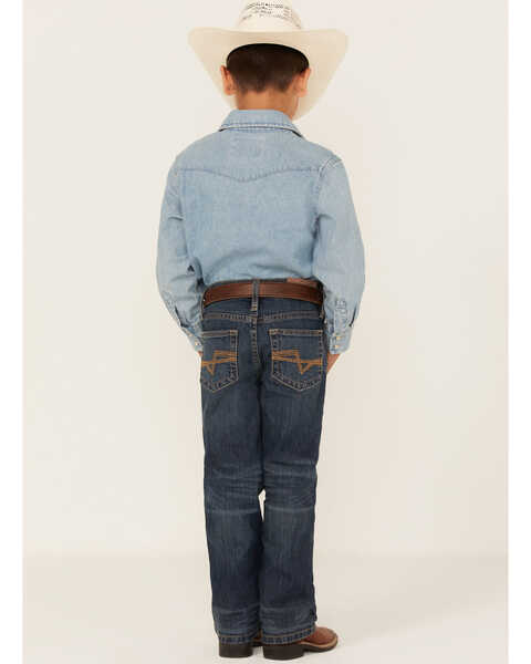 Cody James Little Boys' Saguaro Dark Wash Mid Rise Stretch Slim Bootcut Jeans - Sizes 4-8, Blue, hi-res