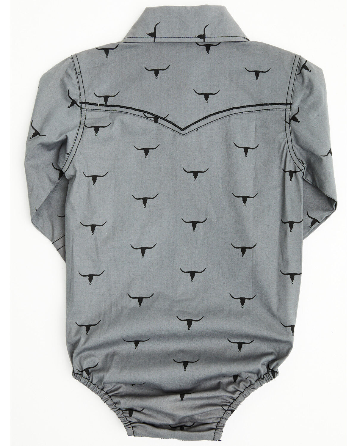 Image #3 - Cowboy Hardware Infant Boys' Skull Scatter Long Sleeve Snap Stretch Onesie, Charcoal, hi-res