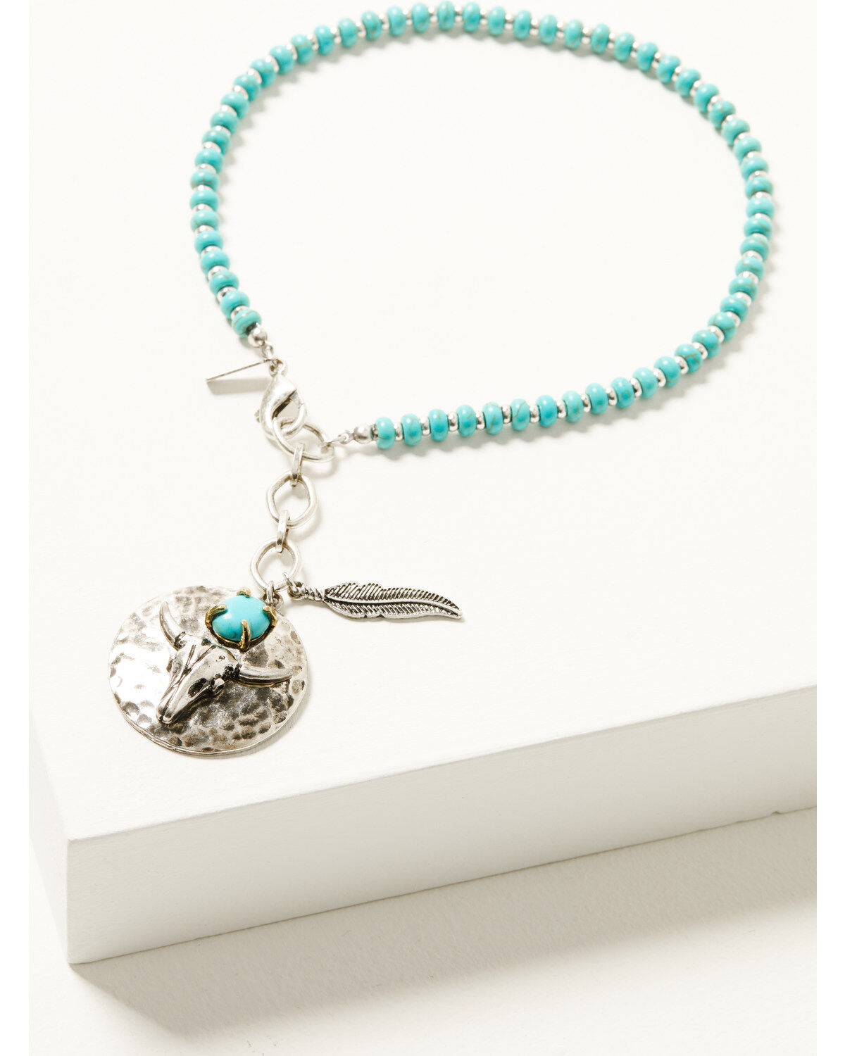 Image #3 - Shyanne Women's Americana Long Horn Pendant Jewelry Set - 2 Piece, Turquoise, hi-res