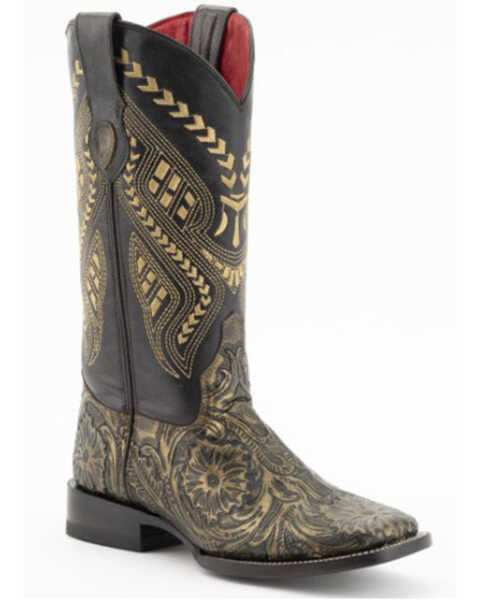 Image #1 - Ferrini Women's Cleopatra Western Boots - Broad Square Toe, Gold, hi-res