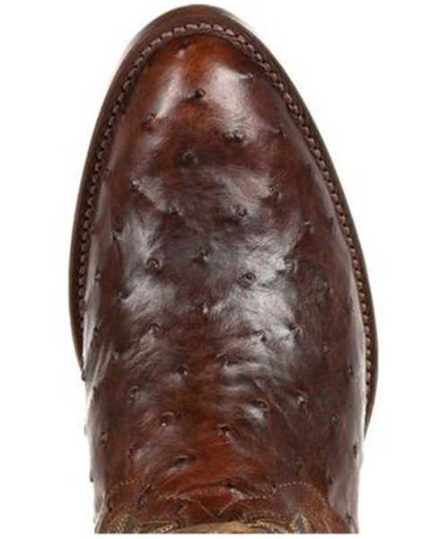 Image #6 - Durango Men's Exotic Full-Quill Ostrich Western Boots - Medium Toe, Brown, hi-res