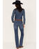 Wrangler Women's Medium Wash Mid Rise Q-Baby Bootcut Ultimate Riding Jeans, Blue, hi-res