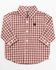 Image #1 - Cinch Infant Boys' Plaid Print Long Sleeve Button Down Shirt, Pink, hi-res