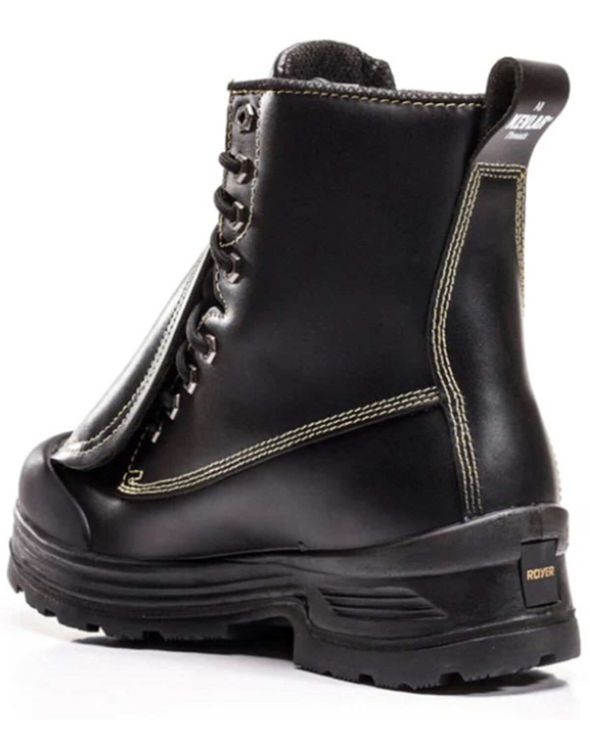 Image #3 - ROYER Men's 8" 4-Density RealFlex Work Boots - Steel Toe, Black, hi-res