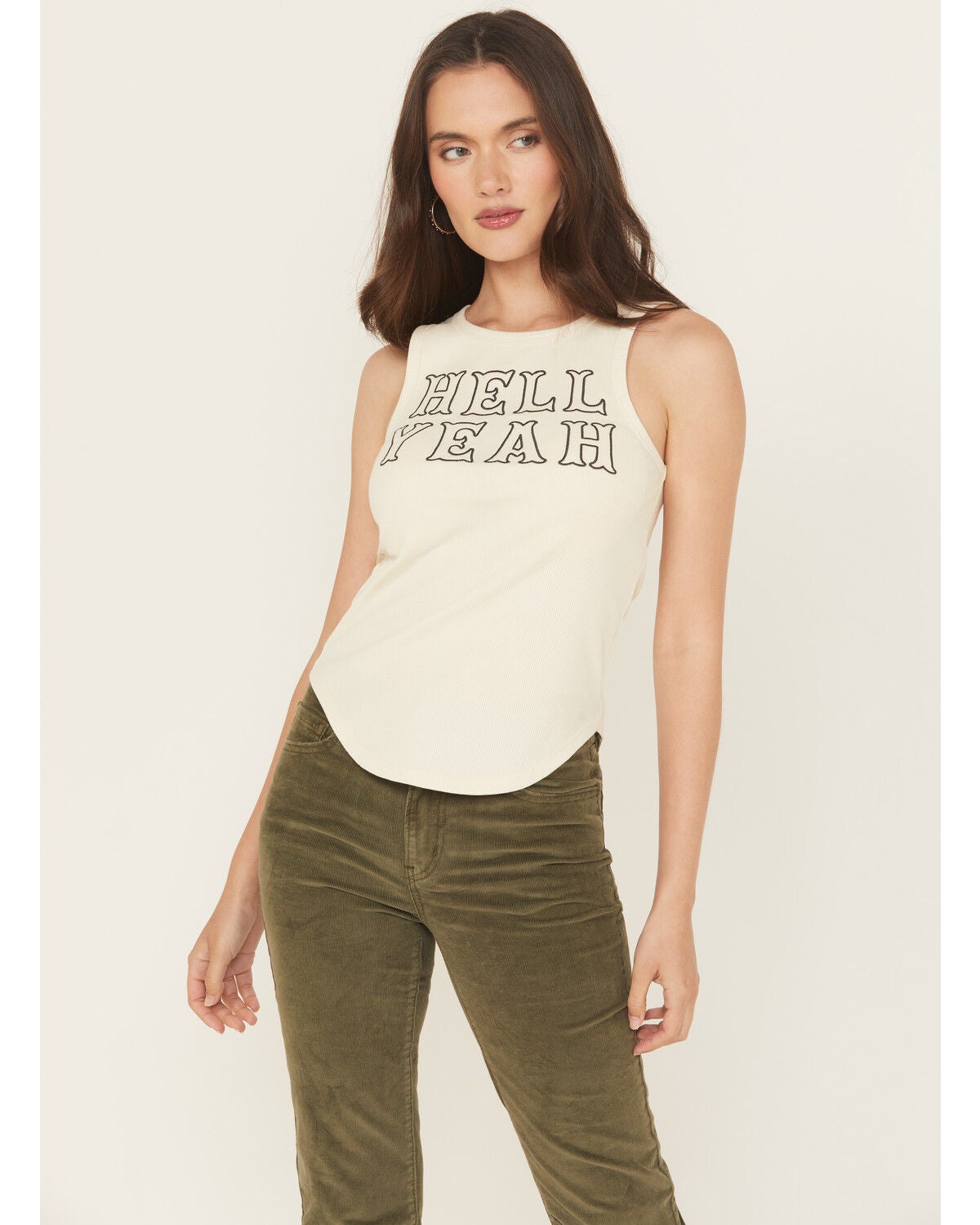 White Crow Women's Hell Yeah Graphic Tank Top, White, hi-res