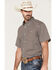 Image #2 - RANK 45® Men's Turbo Geo Print Button-Down Western Shirt, Brown, hi-res