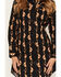 Image #3 - Ely & Walker Women's Boot Barn Exclusive Floral Striped Long Sleeve Snap Midi Dress, Black, hi-res