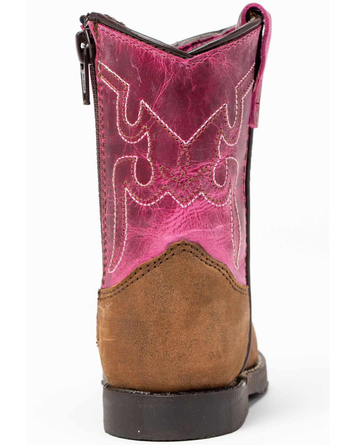 Image #5 - Shyanne Toddler Girls' Lil Lainie Western Boots - Round Toe, Brown/pink, hi-res