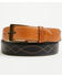 Image #1 - Hondo Boots Men's Boot Barn Exclusive Spanish Shoulder Leather Belt, Cognac, hi-res