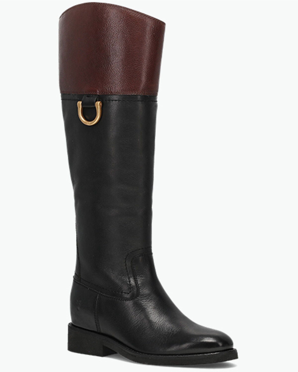 Frye Women's Quinn Riding Boots - Round Toe, Brown/black, hi-res