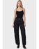 Image #1 - BLANKNYC Women's Mid Rise Fringe Straight Denim Jeans, Black, hi-res