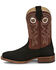 Image #3 - Justin Men's Big News Western Boots - Broad Square Toe, Black, hi-res