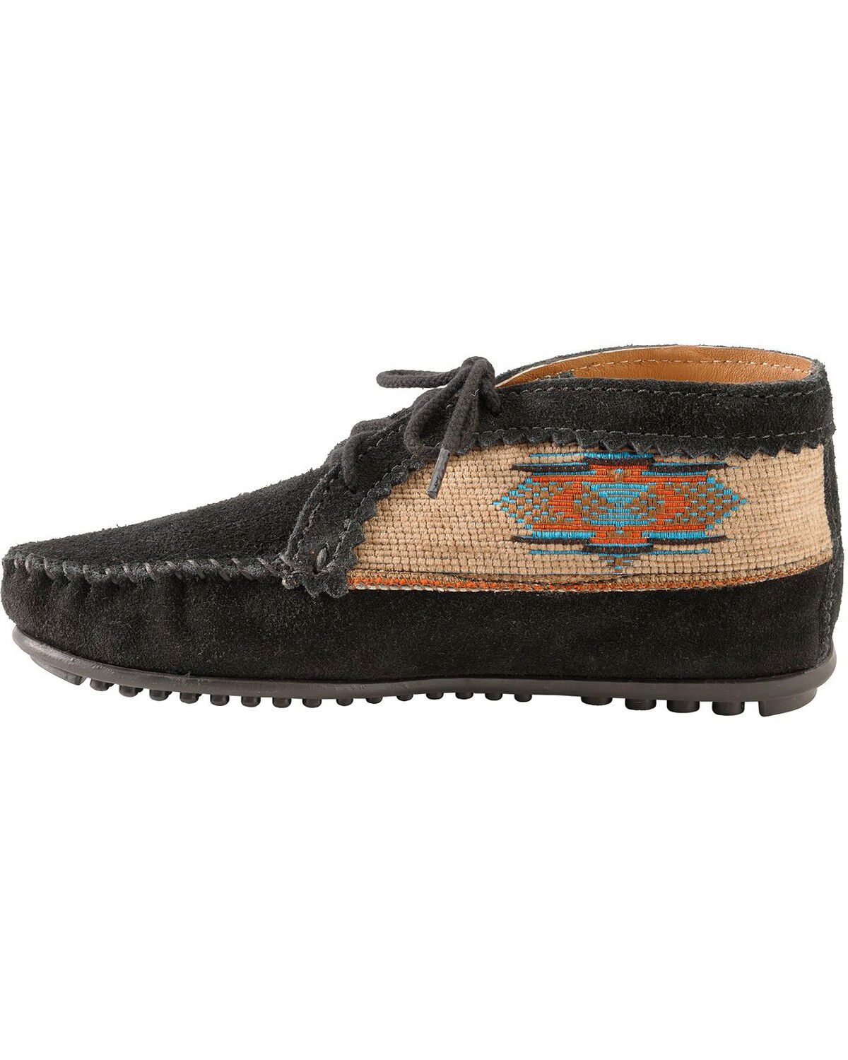 black ankle moccasins