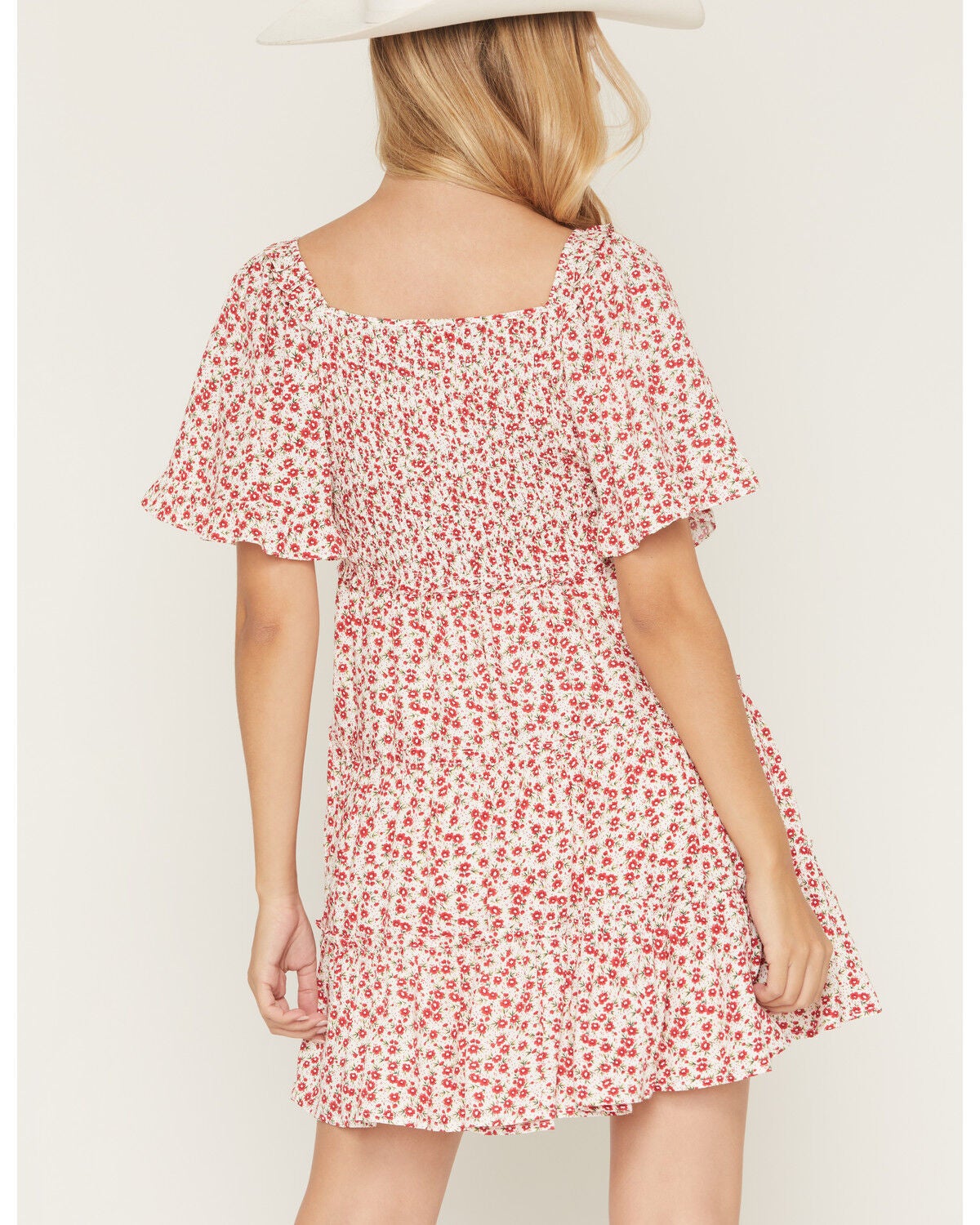 Product Name:  Yura Women's Boot Barn Exclusive Ditsy Floral Smocked Mini Dress