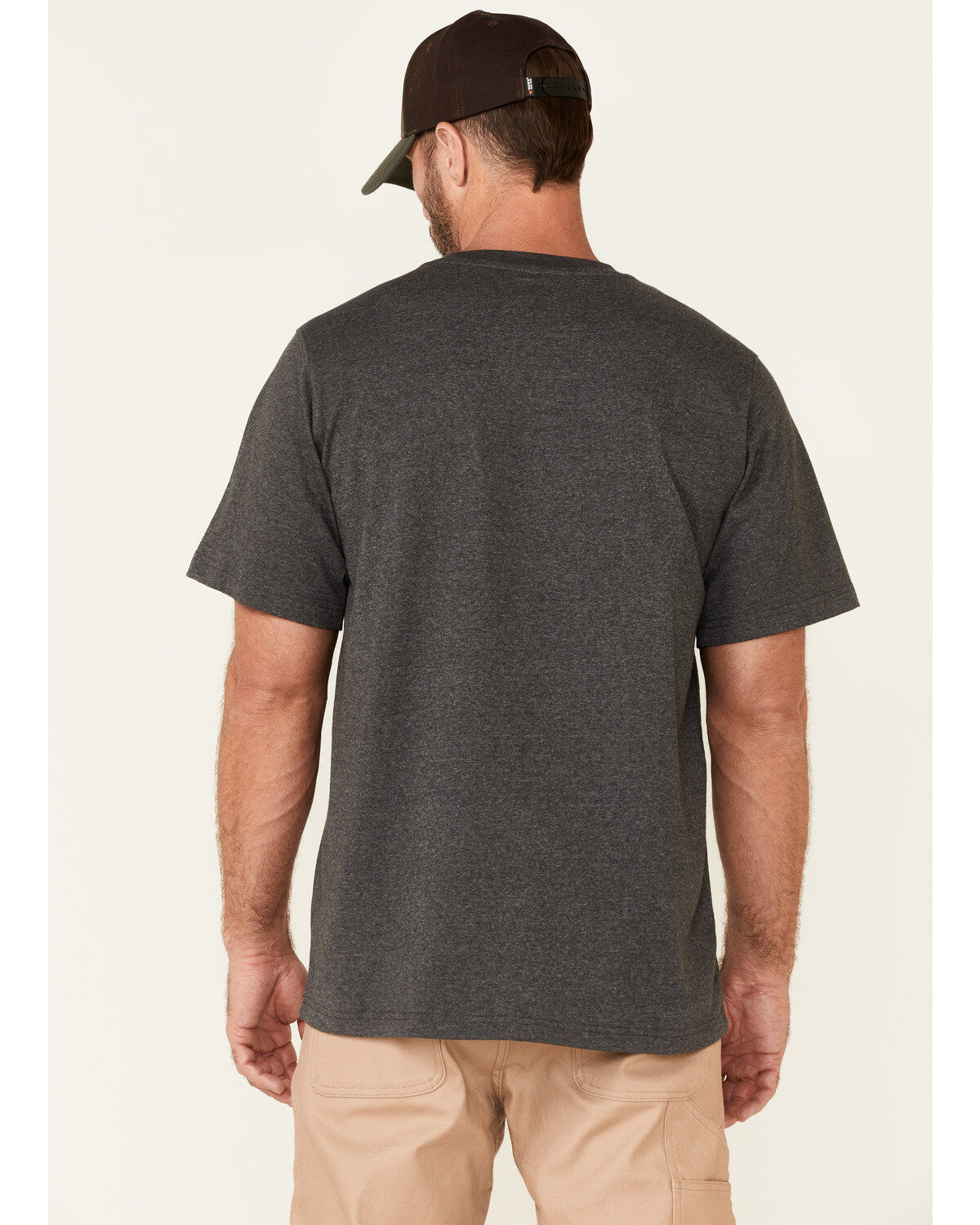 Product Name:  Hawx Men's Solid Charcoal Forge Short Sleeve Work Pocket T-Shirt - Tall