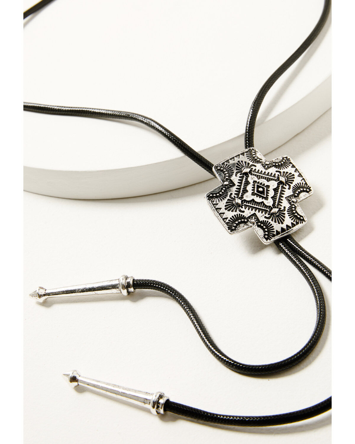 Image #2 - Shyanne Women's Cross Pendant Bolo Tie, Silver, hi-res