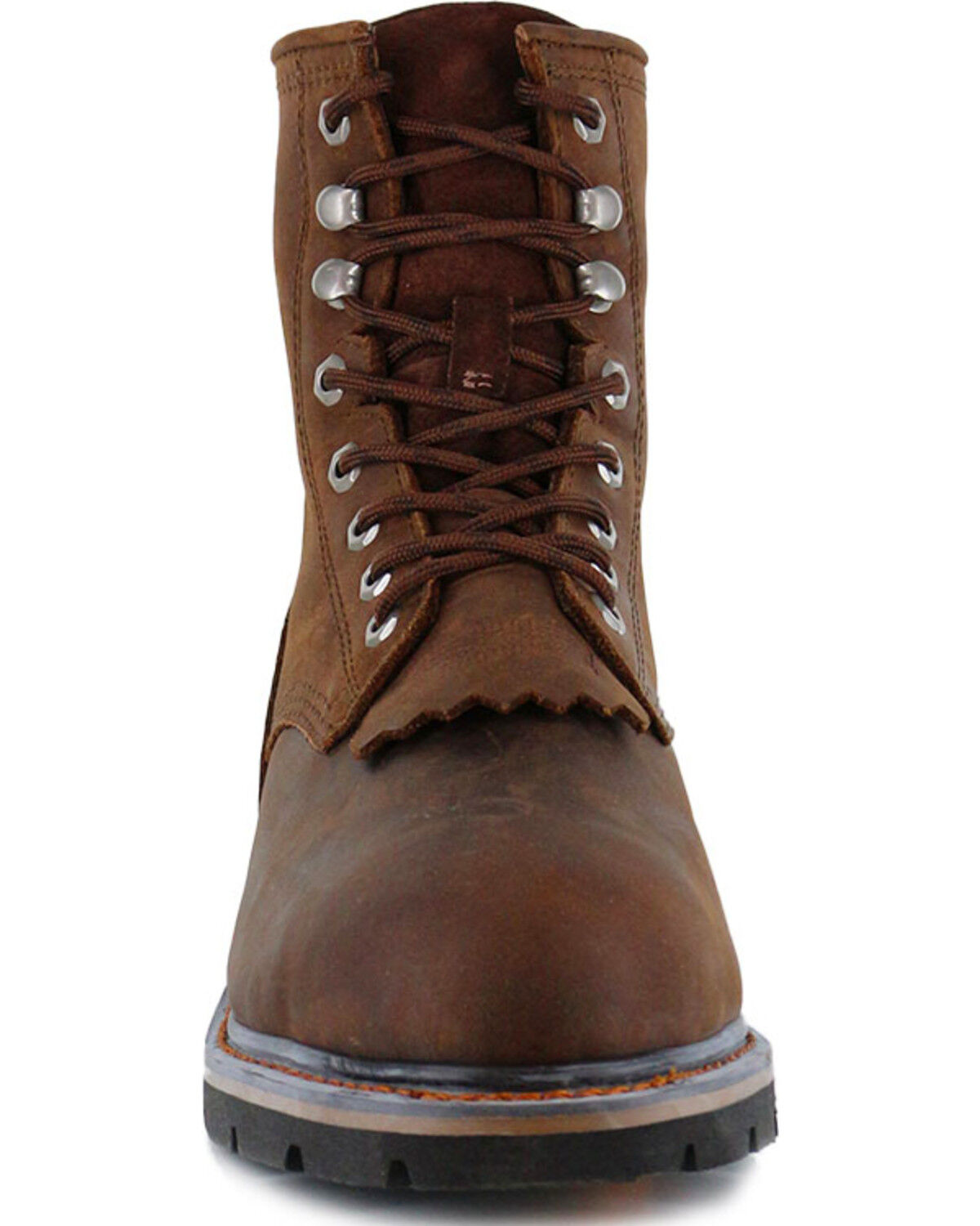 Image #4 - Cody James® Comp Toe Waterproof Kiltie Work Boots, Brown, hi-res