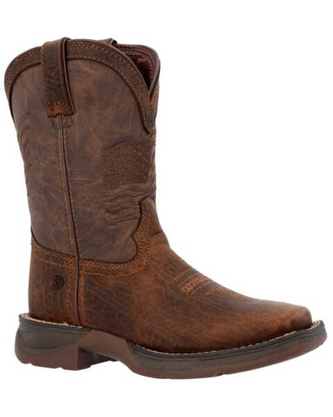 Durango Boys' Lil' Rebel western Boots - Broad Square Toe , Brown, hi-res