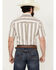 Image #4 - Ely Walker Men's Striped Print Short Sleeve Snap Western Shirt, Tan, hi-res