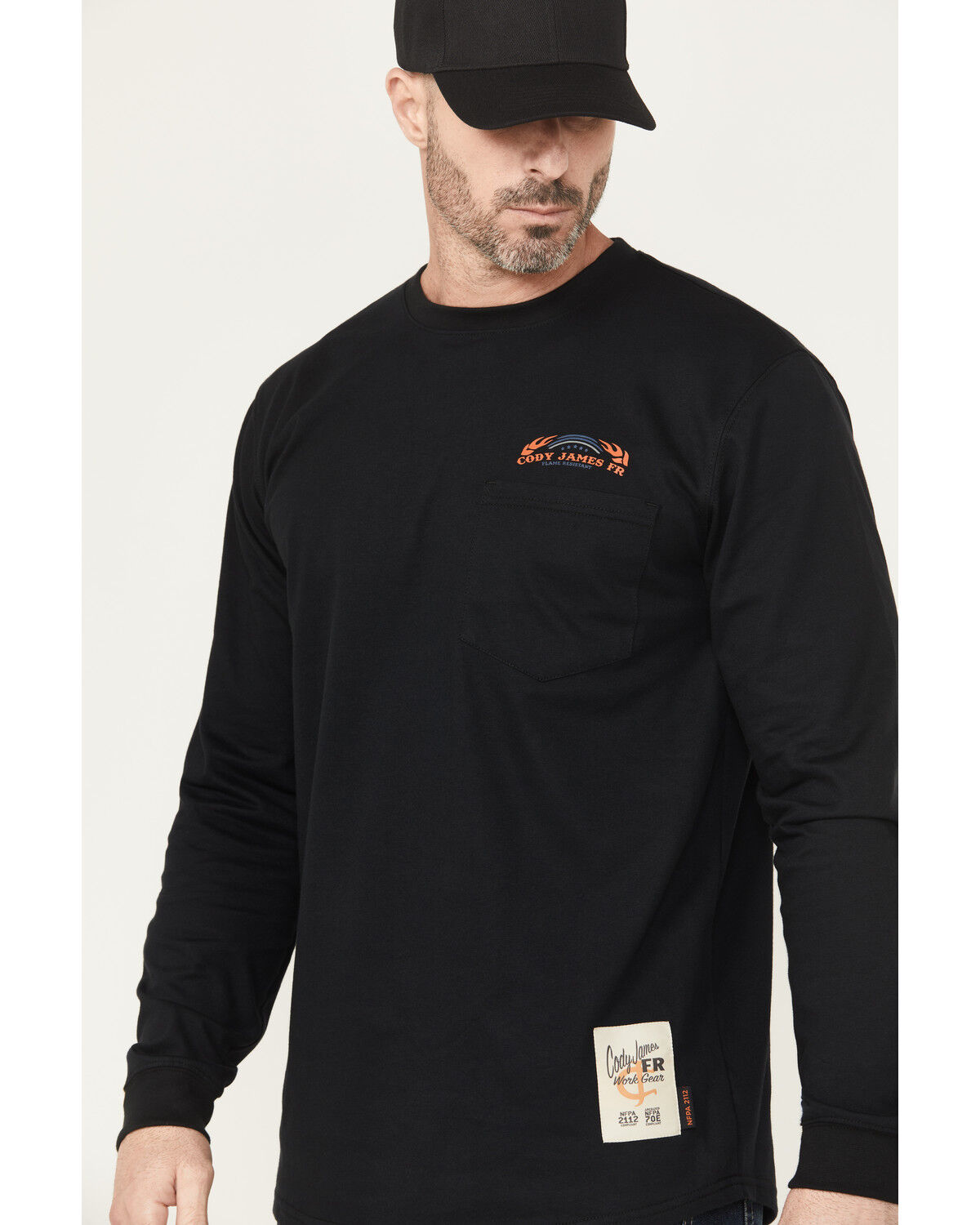 Image #3 - Cody James Men's FR Bull Long Sleeve Graphic Work T-Shirt, Black, hi-res