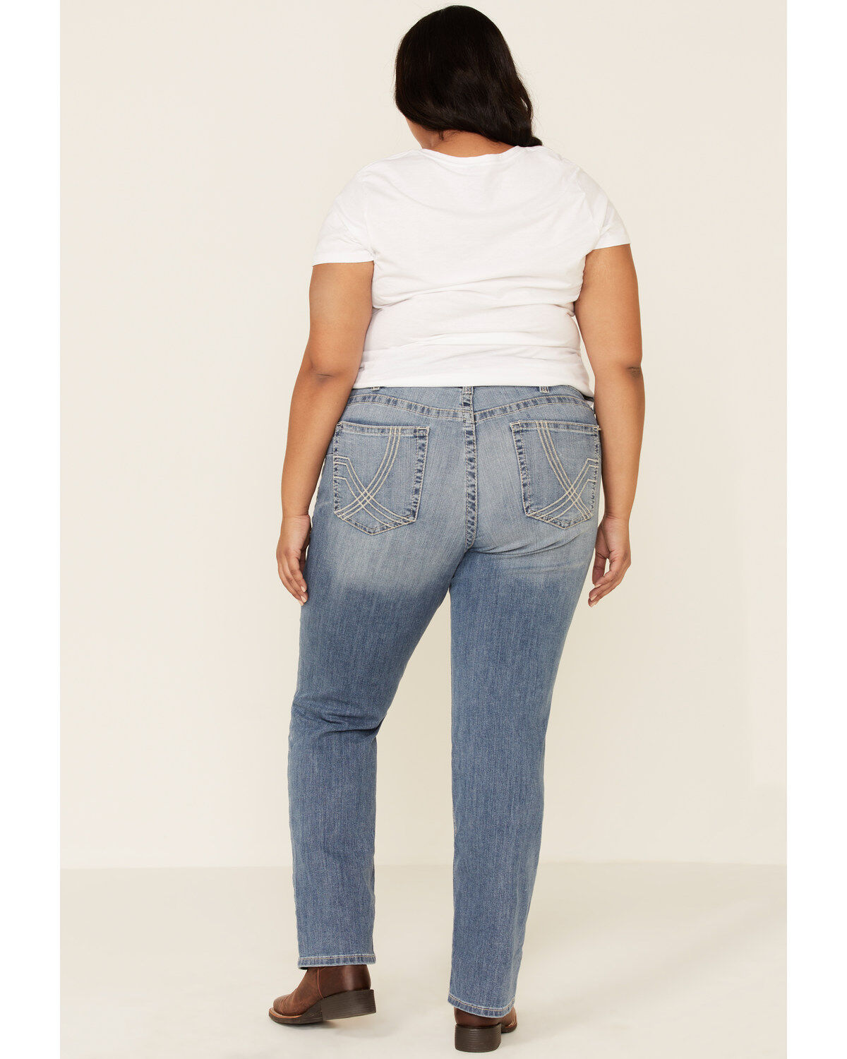 Image #3 - Ariat Women's Alabama Whitney Straight Jeans - Plus, Blue, hi-res