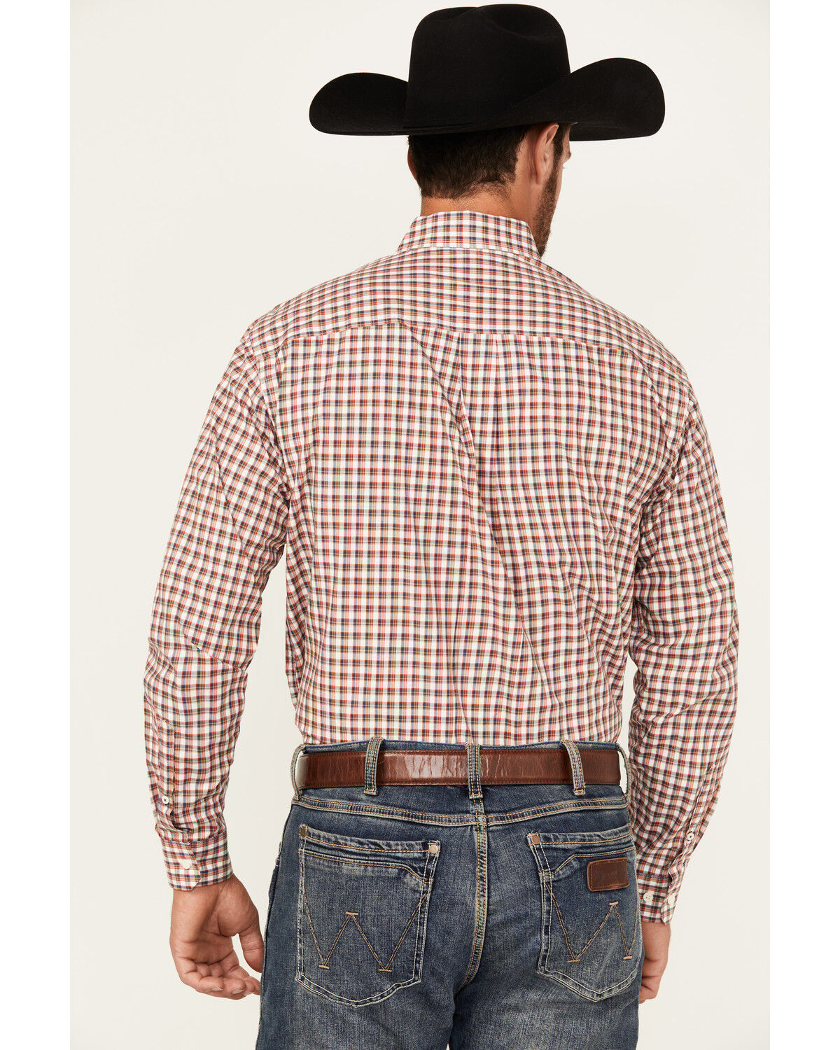 Image #4 - Cinch Men's Plaid Print Long Sleeve Button-Down Western Shirt, Cream, hi-res
