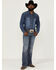 Image #1 - Cody James Men's Peacemaker Stretch Regular Bootcut Jeans, Dark Medium Wash, hi-res