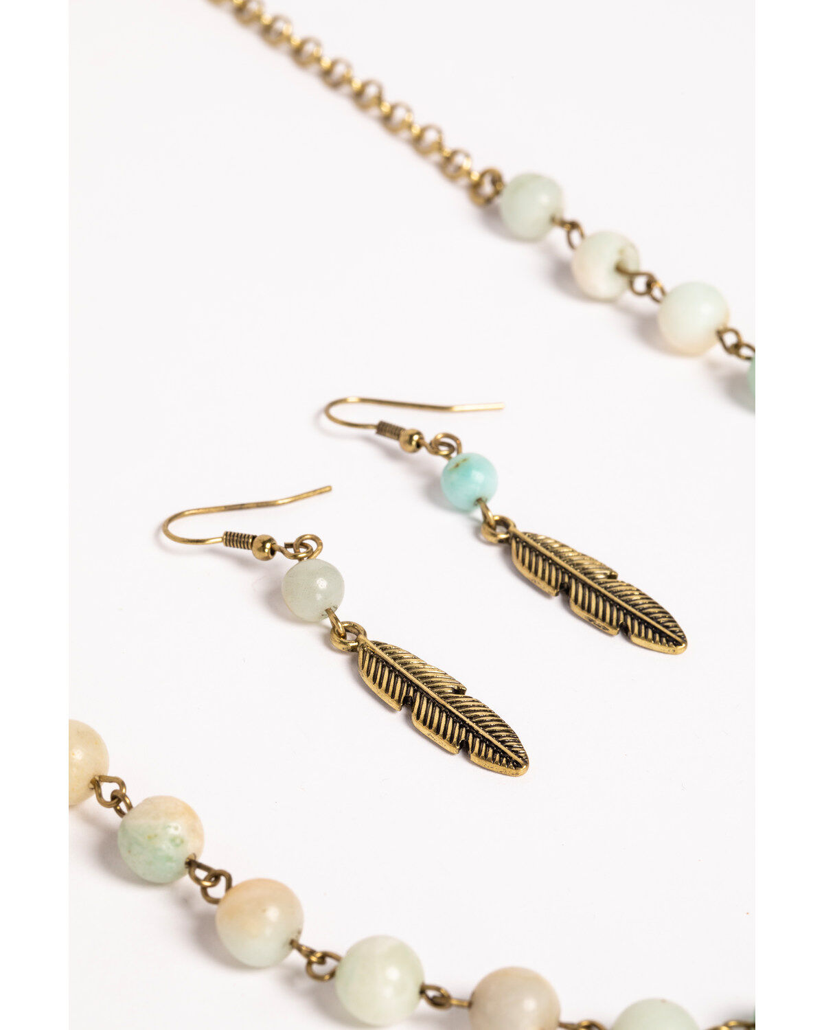Image #3 - Shyanne Women's Sunset Beaded Feather Charm Jewelry Set, Bronze, hi-res
