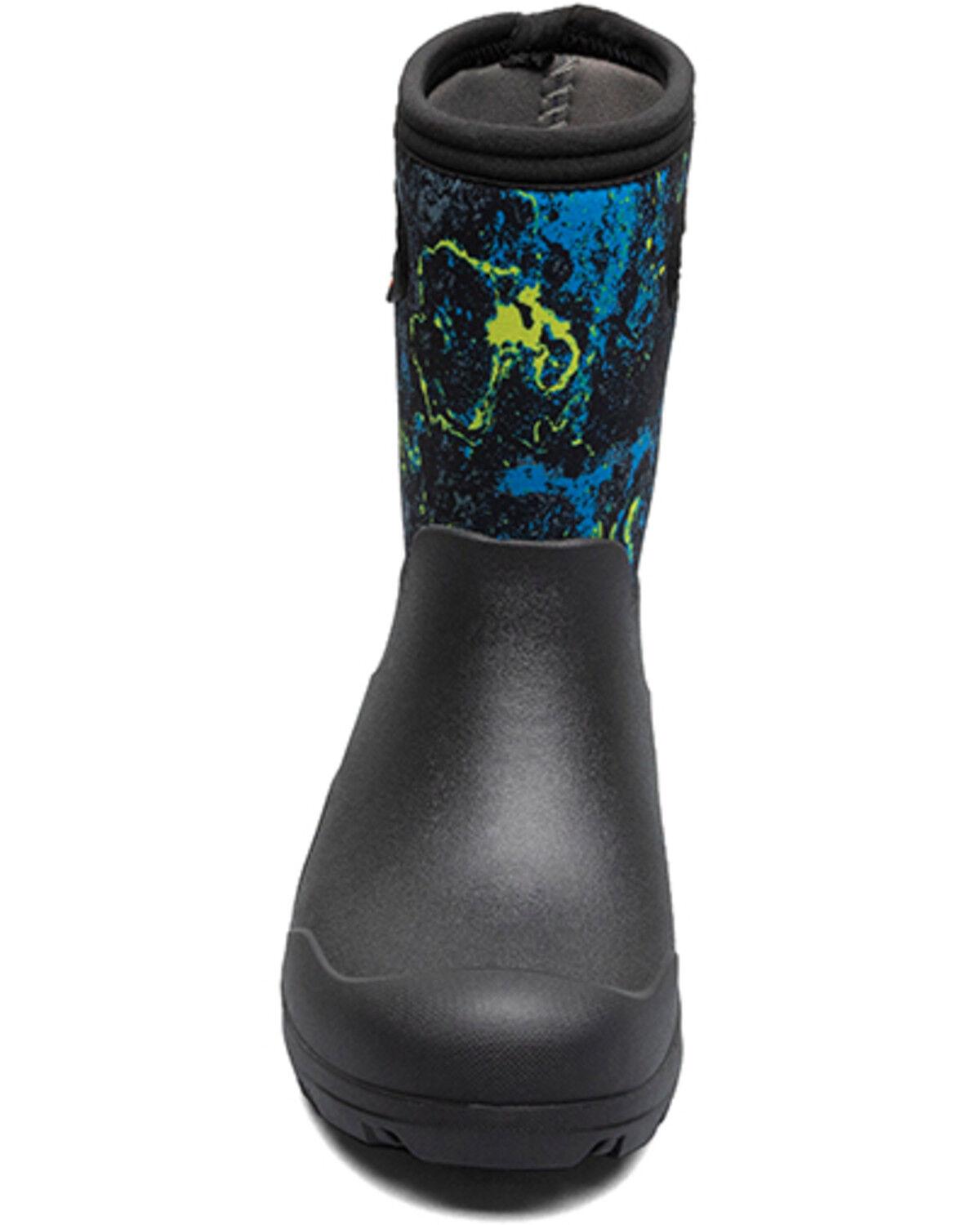 Image #4 - Bogs Boys' York Seamless Acid Camo Rubber Boots, Black, hi-res