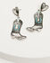 Image #1 - Shyanne Women's Boot and Horseshoe Earrings, Silver, hi-res