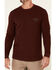 Image #3 - Hawx Men's Dark Red Thermal Waffle Graphic Crew Long Sleeve Work Shirt, , hi-res