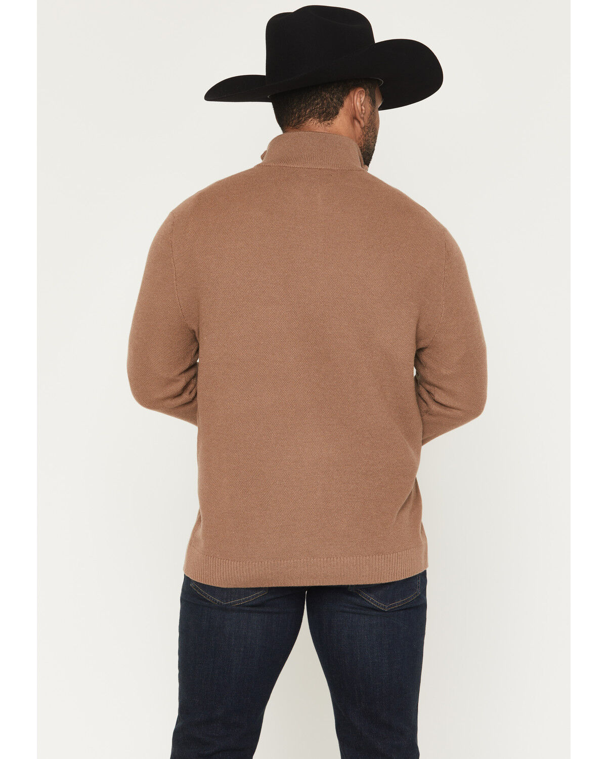 Image #4 - Cody James Black 1978® Men's Parker Solid 1/4 Zip Pullover Sweater, Camel, hi-res