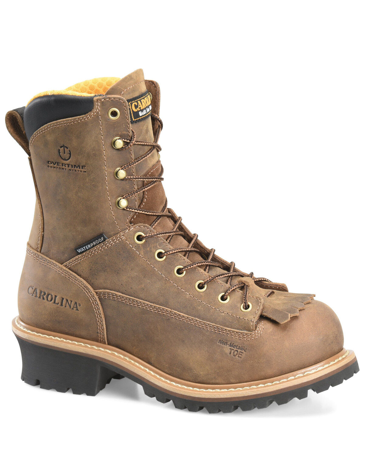 Image #1 - Carolina Men's Driller Waterproof Logger Boots - Composite Toe, Brown, hi-res