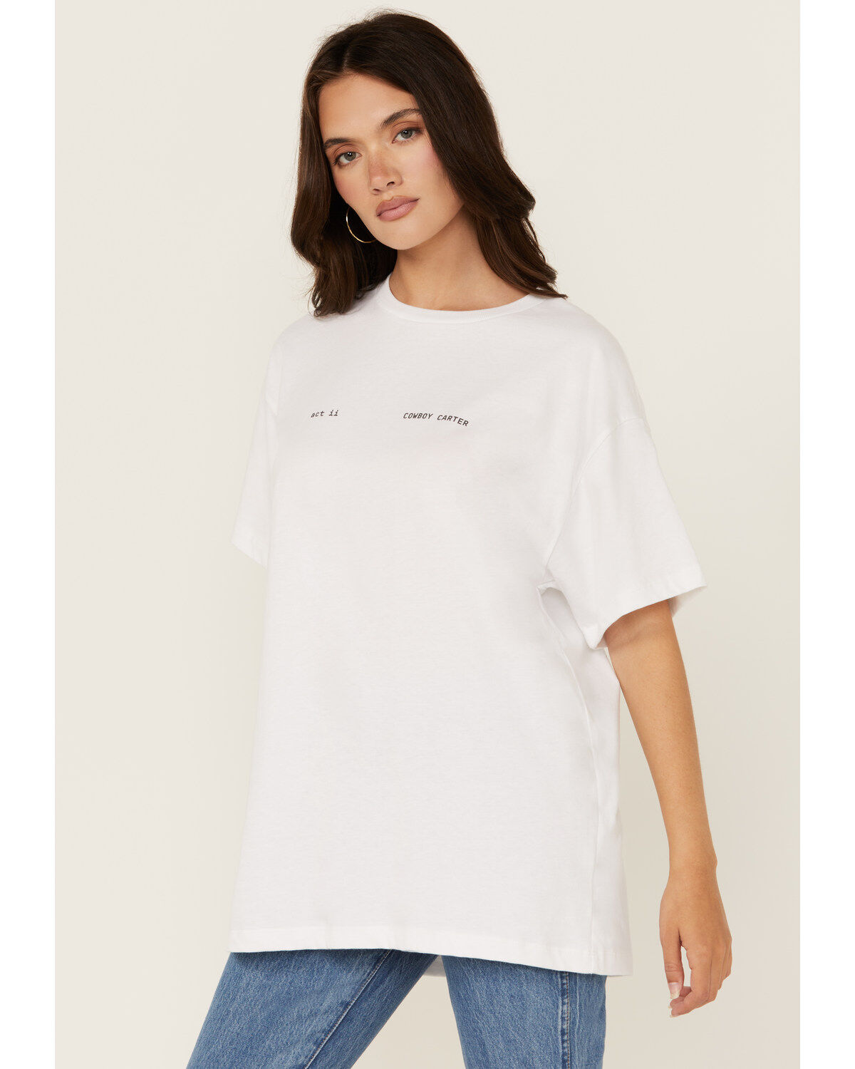 Image #3 - Beyoncé Women's Cowboy Carter Act II Short Sleeve Graphic Tee, White, hi-res