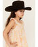 Hayden LA Girls' Pale Print Ruffle Sleeve Top, Yellow, hi-res
