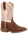 Image #1 - Durango Girls' Shyloh Western Boots - Broad Square Toe, Tan, hi-res