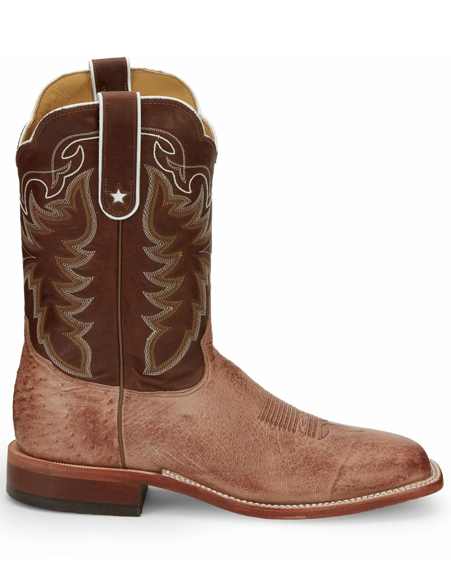 Tony Lama Men s Thoroughbred Smooth Quill Ostrich Cowboy Boots Square Toe Boot Barn