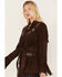 Idyllwind Women's Batavia Embroidered Fringe Suede Coat, Dark Brown, hi-res