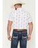 Image #4 - Rock & Roll Denim Men's TEK Steer Skull Short Sleeve Snap Stretch Western Shirt, White, hi-res