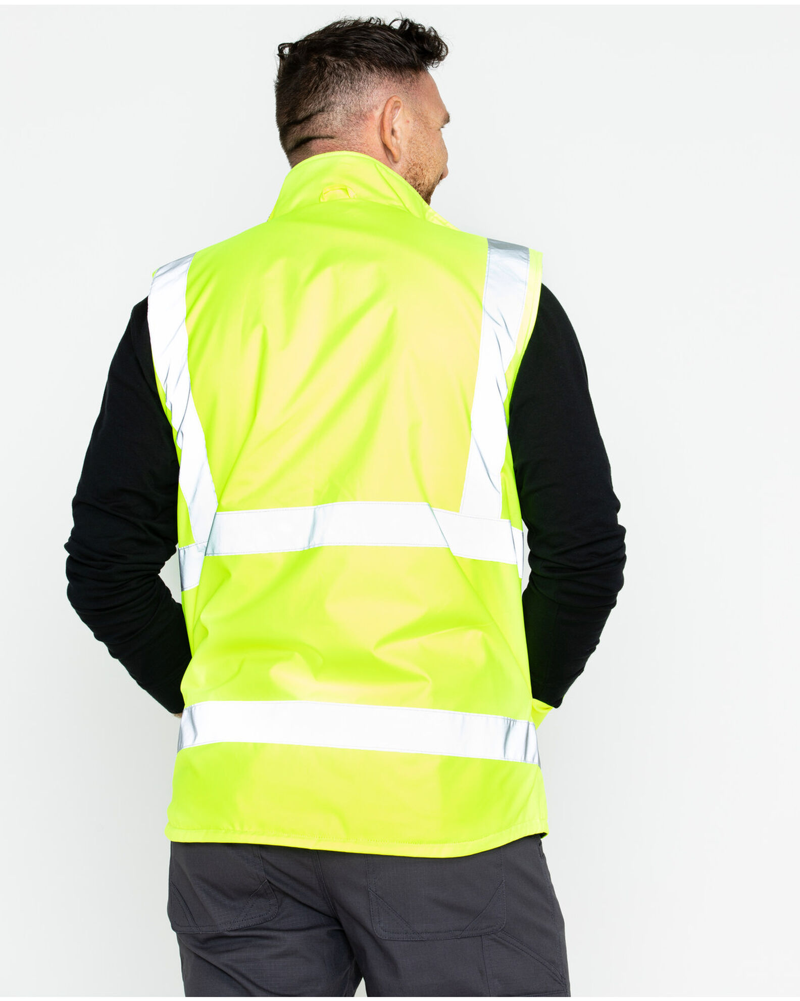 Hawx Men s Reversible Hi Vis Reflective Work Vest Big Tall Boot Barn