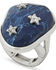 Image #1 - Lainey Wilson Women's Hold Me Star Statement ring, Silver, hi-res