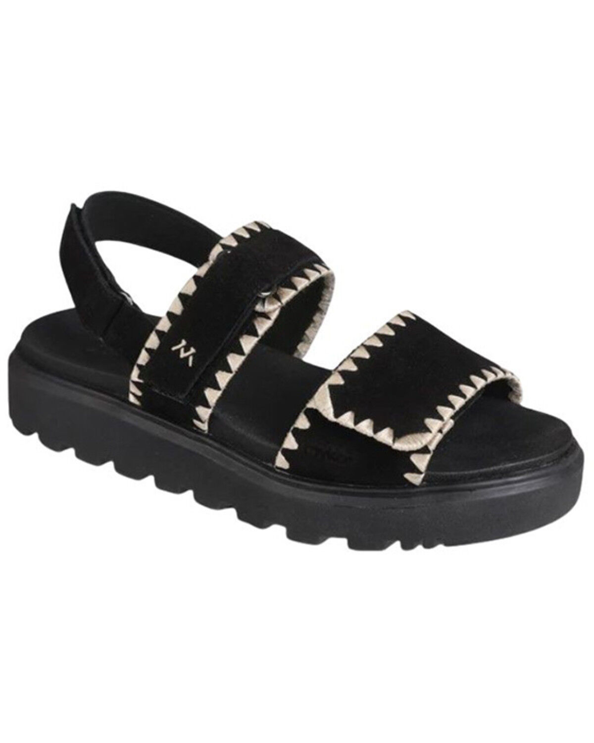 Image #1 - Mykos Women's Ciara Hook & Loop Sandals, Black, hi-res