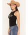 Image #2 - Cowgirl Up Women's Lucky As Hell Graphic Tank, Black, hi-res