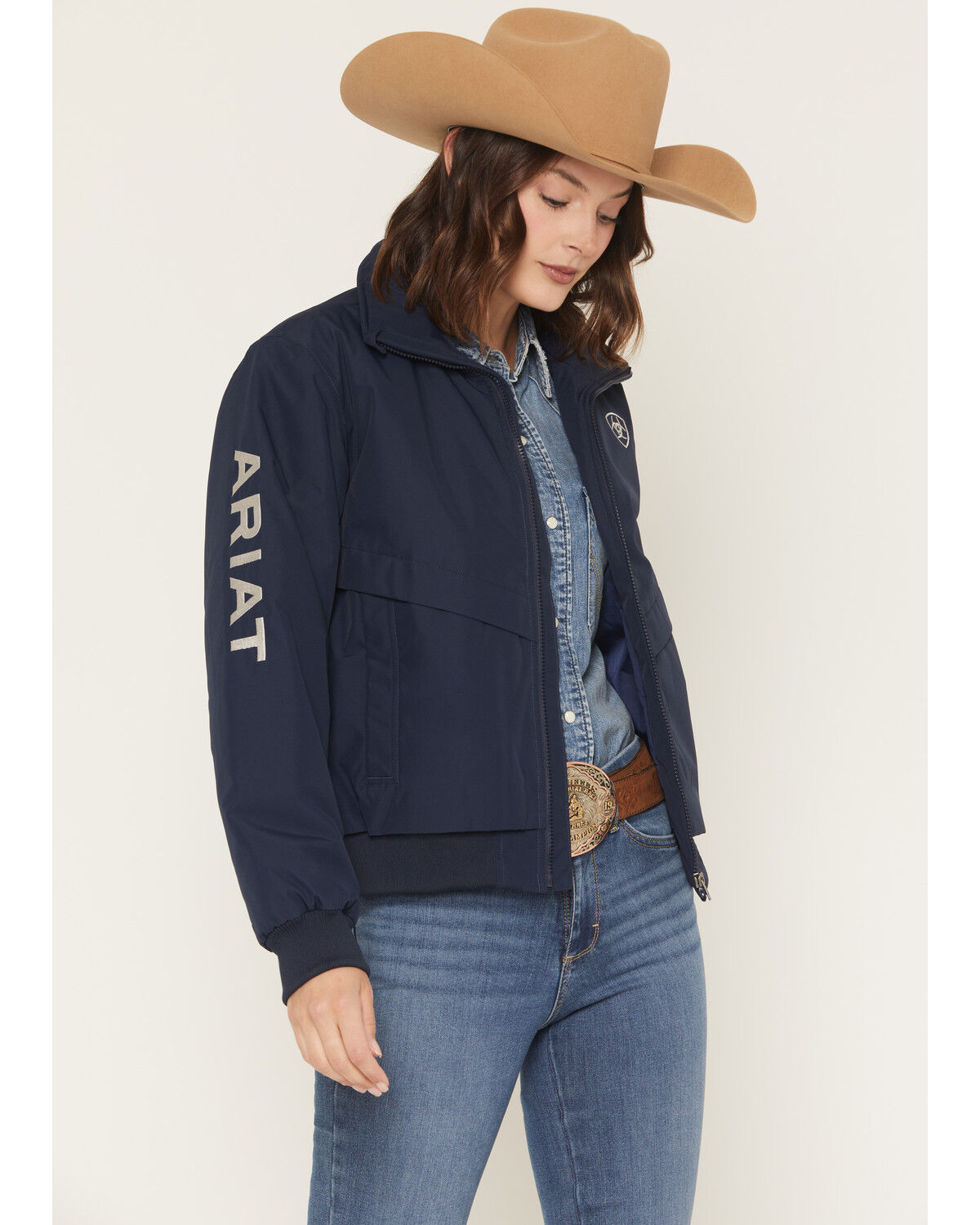 Image #2 - Ariat Women's Stable 2.0 Zip-Up Jacket, Navy, hi-res