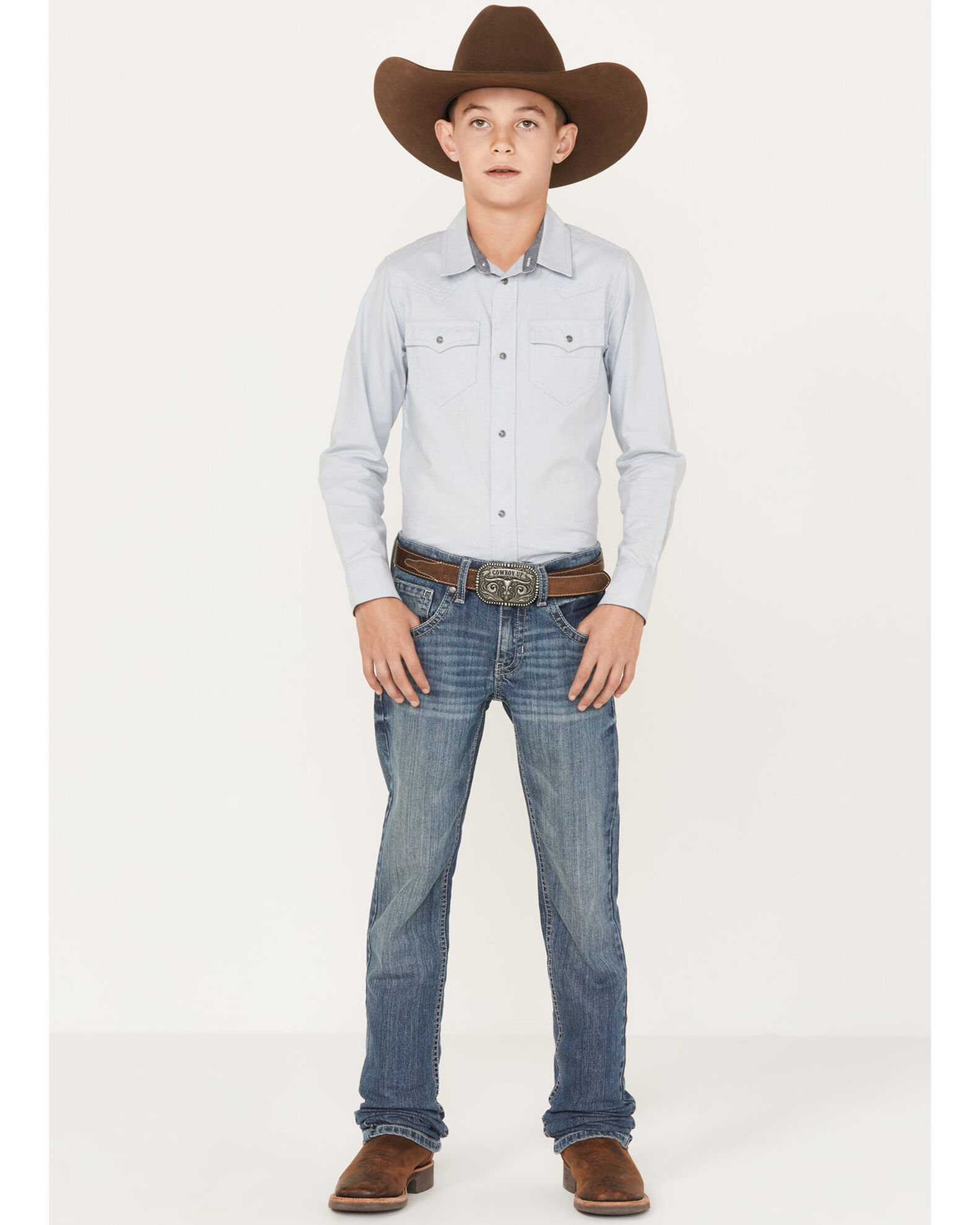 Cody James Boys Light Wash Casey Stackable Straight Jeans Boot Barn