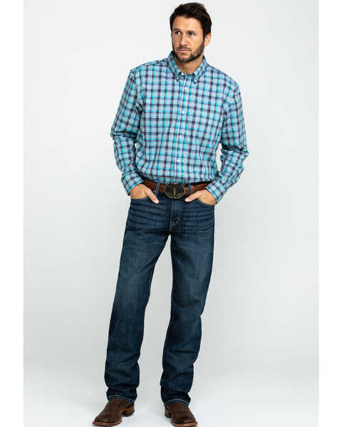 Image #6 - Cody James Core Men's Newberry Plaid Long Sleeve Western Shirt , , hi-res